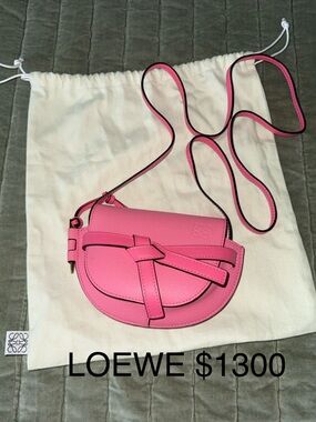 Loewe Pink Gate Mini Leather Crossbody
